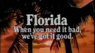 Florida Tourism  quotI Need It Badquot Commercial 1980 [upl. by Lenej981]