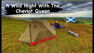 WILDCAMPING OVER THE BORDER  SLEEP MAT DISASTER  SCOTTISH CHEVIOTS [upl. by Silvana]