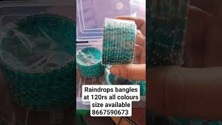 Raindrop bangles at Just 120 all colours size available 8667590673 bangles fancybangles [upl. by Nidya]