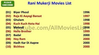 Rani Mukerji Movies List [upl. by Neumann]