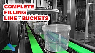 Buckets  Filling And Capping Monoblock I ALBERTINA Machinery [upl. by Alleuqahs]