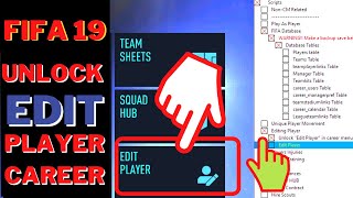 HOW TO UNLOCK EDIT PLAYER IN FIFA 19 CAREER FIFA 19 CHEAT TABLE [upl. by Yecal463]