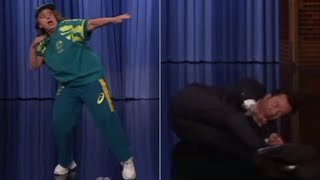 Jimmy Fallon mocks breakdancer Raygun [upl. by Fisoi]