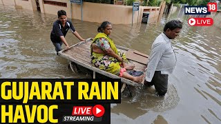 Gujarat Rain News Live  Gujarat Rains Live  Gujarat Flood Live  Orange Alert For Gujarat  N18L [upl. by Boone]