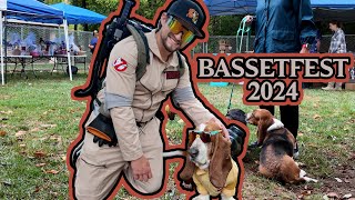 Bassetfest 2024 Dog Costumes and Basset Racing [upl. by Leitnahs]