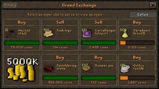 How Much Can I Make FLIPPING With 5M OSRS [upl. by Mota]