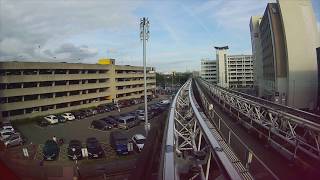 Birmingham airport AirRail Link ride front view [upl. by Pegeen]