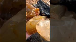 Finding Natural Carnelians Gemstone At The Mountain crystals gemstone quartzite quartz mining [upl. by Nosna]