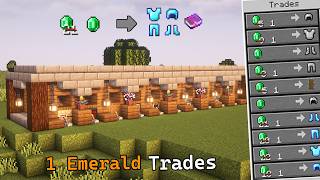 EASIEST Minecraft Villager Trading Hall  1 Emerald Trades  Java amp Bedrock 121 [upl. by Keynes]