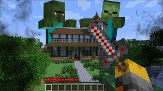 GIANT ZOMBIE APPEARS IN MY MINECRAFT HOUSE  Minecraft Mods [upl. by Ennaehr]