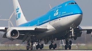 Amsterdam Schiphol Closeup Landings Boeing 747 B777 MD11 Part 22 [upl. by Figge]