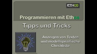 Texte in Ethos anzeigen lassen und eine benutzerspezifische Checkliste erstellen [upl. by Einberger]