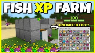 BEST AFK FISH XP FARM in Minecraft Bedrock 121 Mcpe Xbox Ps4 Nintendo SwitchPc [upl. by Veronica270]