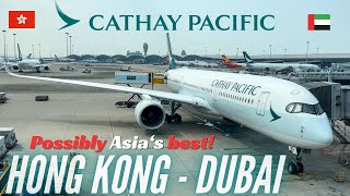 MUST FLY Cathay Pacific  Hong Kong  Dubai  Cathay Pacific Economy Class  A350900  Trip Report [upl. by Atnes]