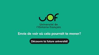 Étudie à lUniversité de lOntario français [upl. by Nnaylloh528]