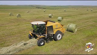 Round Baling Hay on the North Dakota Rolling Prairies [upl. by Mrots]