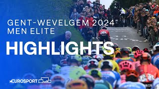 WHAT A FINISH 🏆  GentWevelgem 2024 Mens Race Highlights  Eurosport Cycling [upl. by Sarchet]