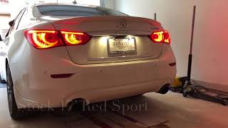 2017 Q50 Red Sport Muffler Delete [upl. by Mond]