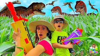 DeeDee and Matteo Dinosaur Adventure For Kids [upl. by Oralla]