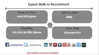 Cyient Walk in Recruitment [upl. by Enileuqaj]