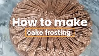 Secret of easy and quick cake frosting How to make chocolate toppingbutter cream frosting hacks [upl. by Eylsel]