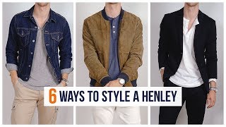 How to Style A Henley Shirt  Men’s Fashion  Outfit Inspiration [upl. by Stearn]