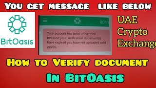 How to verify document in BitOasis UAE crypto Exchange [upl. by Alrac]