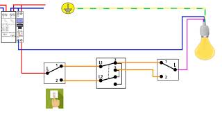 Schéma électrique du va et vient a 3 interrupteur  permutateur [upl. by Amaty]