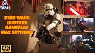 STAR WARS HUNTERS MOBILE MAX SETTINGS GAMEPLAY 4K [upl. by Ellerahs]