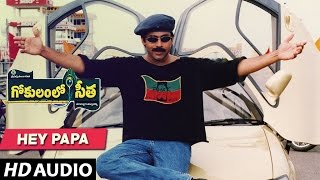 Gokulamlo Seetha Songs  HEY PAPA song  Pawan Kalyan Raasi  Telugu Old Songs [upl. by Ahsinal]