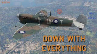 Spitfire Mk Vbtrop dogfighting champ also A6M3 mod 22 and J7E War Thunder [upl. by Nnahgaem]