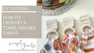 How to Make A Crochet Towel Holder  Free Crochet Pattern [upl. by Lyris711]