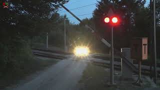 Železniški prehod Cerknica 1 SLO  382024  Železniční přejezd  Slovenian railroad crossing [upl. by Sualohcin]