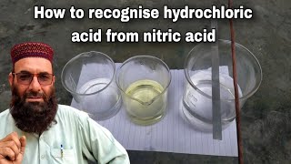 How to Recognise Hydrochloric acid from Nitric acidHydrochloric acid aur Nitric acid kaise pahchane [upl. by Ellingston]