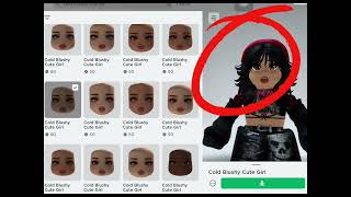 How to make your cold blushy cute girl mask fits on your head in a easy way roblox [upl. by Lednyk917]