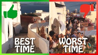 Santorini  The BEST TIME to visit Analyzing Prices Crowd amp Temperatures [upl. by Aserej]