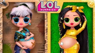 Rich vs Broke Pregnant Doll  10 LOL Surprise Ideas [upl. by Norga]