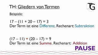 Gliedern von Termen 5 Klasse [upl. by Bradley]