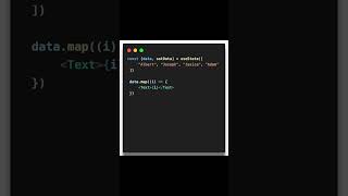 REACT ARRAY MAP FUNCTION react reactnative reacthooks [upl. by Arita]