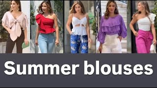 Trendy summer blouses 2024 Трендовые летние блузки 2024 [upl. by Irot]