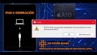 IPAD 6 GENERACIÓN ERROR 4013 NOS LO TRAEN EN MODO RECOVERYSOLUCIÓN PASO A PASO [upl. by Ttirrem373]