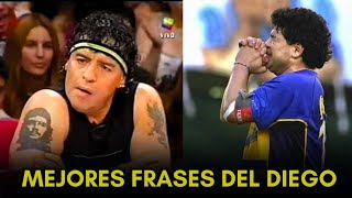 LAS MEJORES FRASES DE DIEGO MARADONA Polemicas graciosas y emotivas [upl. by Llerreg576]