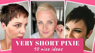 Very Short Pixie Haircut  10 Ideas on This Feminine and Practical Haircut [upl. by Cosma]