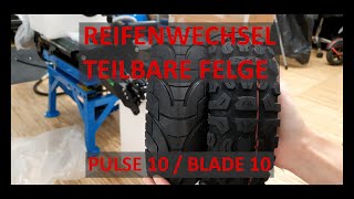 Reifenwechsel EScooter mit teilbarer Felge  Pulse 10  Blade 10 DE [upl. by Warfore]