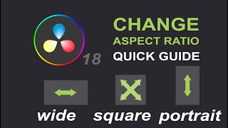 How to Change Aspect Ratio in Davinci Resolve 18 Square And Portrait Mode Tutorial [upl. by Lynnette]