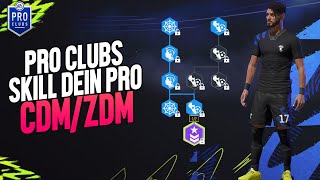 FIFA 22  How to skill your Pro  CDM Build  65 Skillpoints Midgame  Pro Clubs  Tips [upl. by Abagail952]