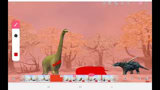 Dinosaur Battle Epic Championship S2 Gb3 phwingasaurus vs sauropelta 2x [upl. by Griz]