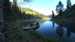 SOLO OVERNIGHT BOAT CAMPING  DOWNRIGGING FOR KOKANEE  TRACKER GRIZZLY 1754 [upl. by Streeto491]