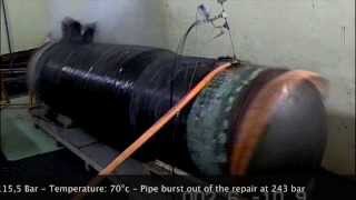 Pipe reinforcement  RENFORCEKiT 4D®  Aging test  Burst test  30 000 Cycles [upl. by Sacttler]