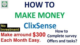 Clixsense  Earn Money By Completing Surveys Offers and Task Complete Tutorial part1 Hindi [upl. by Skippy]